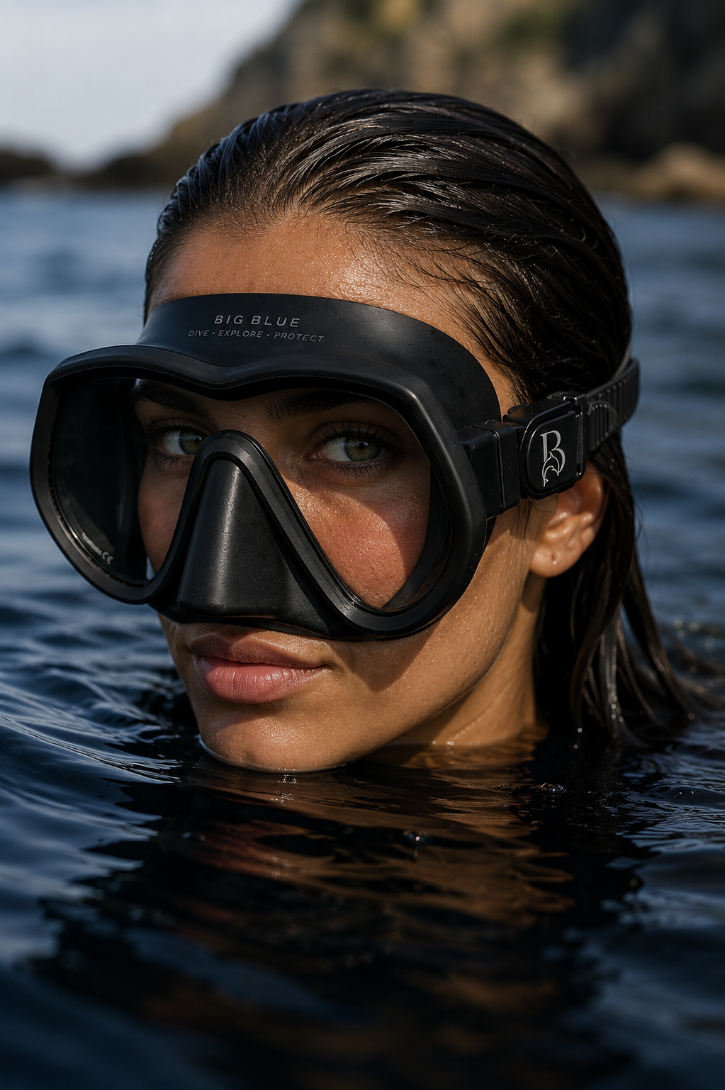 Big Blue Pro frameless dive mask